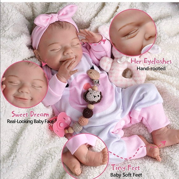RSG Lifelike Reborn Baby Dolls 20-Inch Sweet Smile
